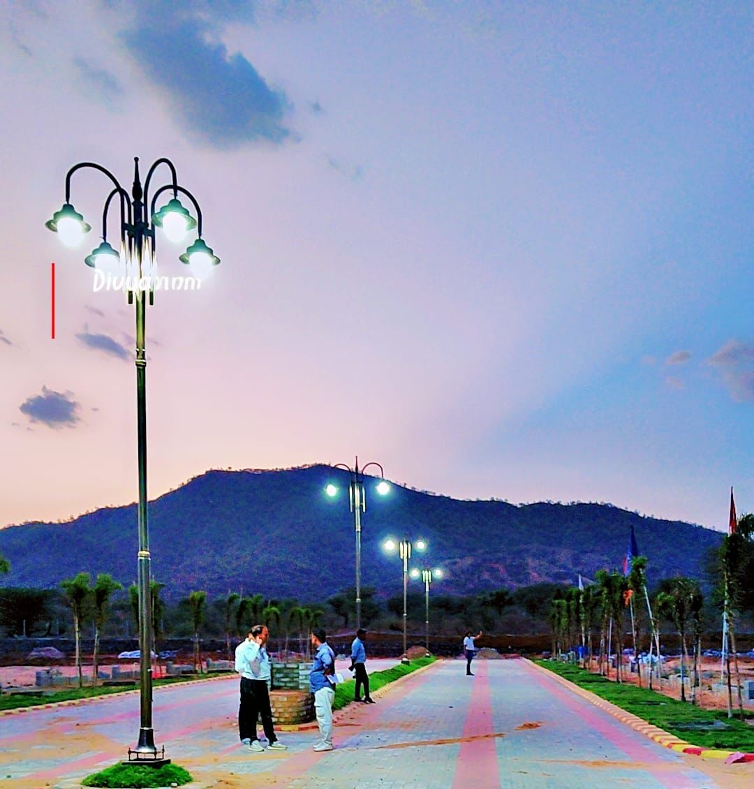 Rukmani Vihar illuminated internal road official photograph